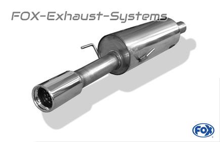 FOX SCEARDE ACERO ACERADO Sports Exputom Opel Astra G Coupe u. Cabrio Turbo 1x90 mm redondo enrollado con absorbedor