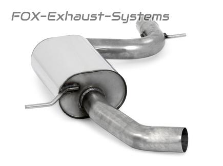 Fox stainless steel center silencer Ø70mm system Seat Altea 5P1