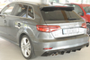 Rieger Heckeinsatz ABS/schwarz glänzend für Doppelendrohr einseitig Audi A3 8V Facelift inkl. Sportback S-Line