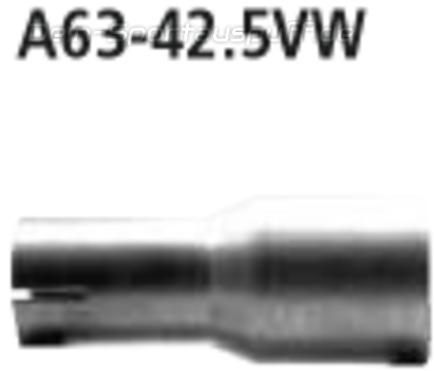 Bastuck Edelstahl Auspuff-Adapter 63mm auf 42,5mm