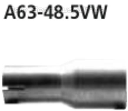 Bastuck Edelstahl Auspuff-Adapter 63mm auf 48,5mm