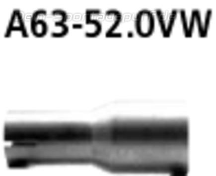 Bastuck Edelstahl Auspuff-Adapter 63mm auf 52mm