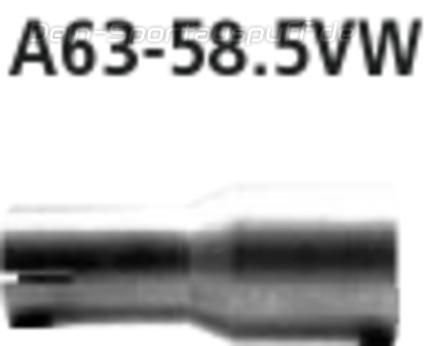 Bastuck Edelstahl Auspuff-Adapter 63mm auf 58,5mm