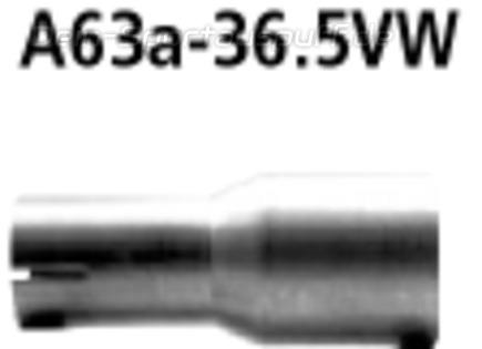 Bastuck Edelstahl Auspuff-Adapter 63,5mm Innen auf 36,5mm Innen