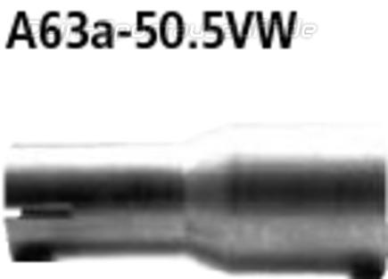 Bastuck Edelstahl Auspuff-Adapter 63,5mm Innen auf 50,5mm Innen
