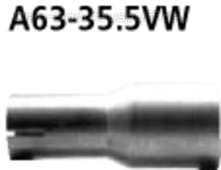 Bastuck Edelstahl Auspuff-Adapter 63mm auf 35,5mm