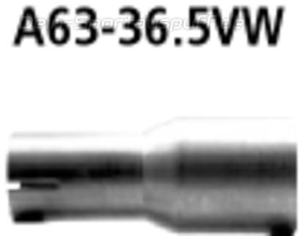 Bastuck Edelstahl Auspuff-Adapter 63mm auf 36,5mm
