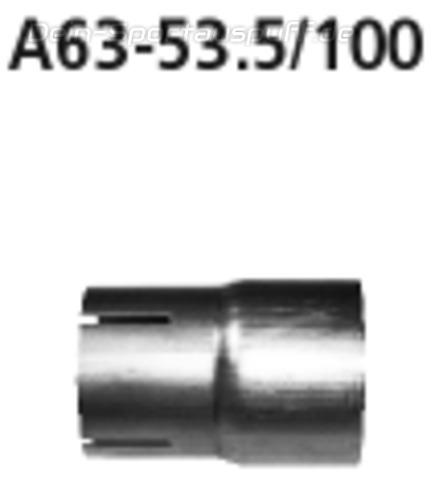 Bastuck Edelstahl Auspuff-Adapter 63mm auf 53,5mm Länge 100mm