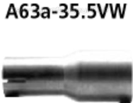 Bastuck Edelstahl Auspuff-Adapter 63,5mm Innen auf 35,5mm Innen