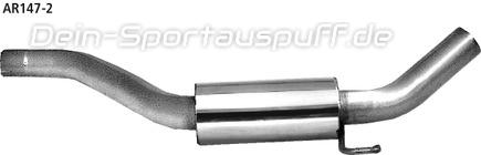 Bastuck Edelstahl Mittelschalldämpfer Alfa Romeo 147
