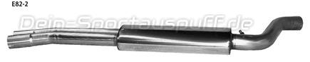 Bastuck Edelstahl Mittelschalldämpfer BMW 1er E82 125i
