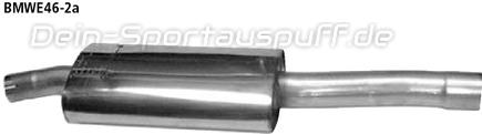 Bastuck Edelstahl Vorschalldämpfer BMW 3er E46 316i u. 318i alle Mod. 4 Zylinder