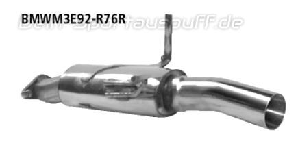 Bastuck Edelstahl Sportauspuff rechts für Motorsport-Anlage BMW 3er E90 E92 E93 M3 76mm rund scharf gerade ohne Absorber
