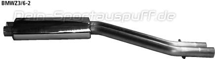 Bastuck Edelstahl Mittelschalldämpfer BMW Z3 Roadster u.Coupe 2.2l + 3.0l
