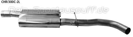 Bastuck Edelstahl Mittelschalldämpfer links Chrysler 300C V6 Benziner