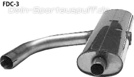 Bastuck Edelstahl Mittelschalldämpfer Ford Cougar 6 Zylinder