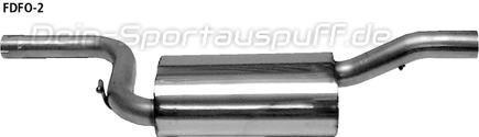 Bastuck Edelstahl Mittelschalldämpfer Ford Focus 1 Schrägheck 1.4l u. 1.6l 16V Zetec
