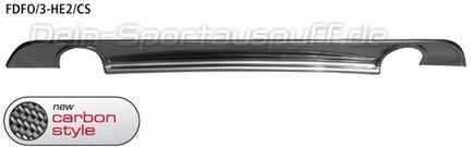 Bastuck Heckschürzeneinsatz Carbon-Optik für Einfach-Endrohr Ford Focus 3 Turbo