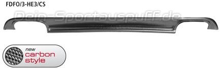 Bastuck Heckschürzeneinsatz Carbon-Optik für Doppel-Endrohre Ford Focus 3 Turbo