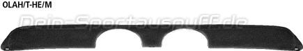 Bastuck Heckschürzeneinsatz für mittige Endrohre Opel Astra H + GTC Turbo