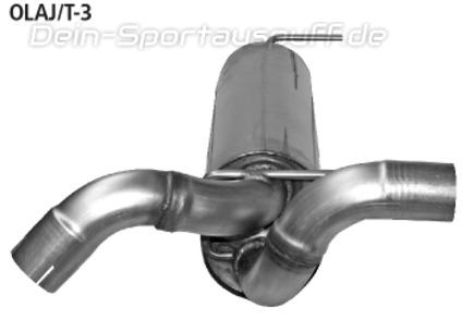 Bastuck Edelstahl Mittelschalldämpfer Opel Astra J GTC Turbo Benziner