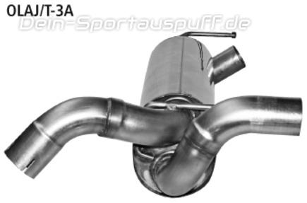 Bastuck Edelstahl Mittelschalldämpfer (für Duplex Anlagen) Opel Astra J Sports Tourer Turbo