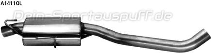 Bastuck Edelstahl Vorschalldämpfer Opel Omega B 6 Zyl.