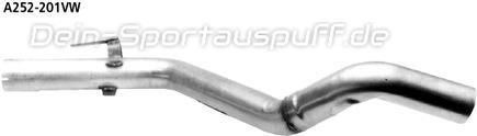 Bastuck Edelstahl Mittelschalldämpfer-Ersatzrohr Volkswagen Golf 2