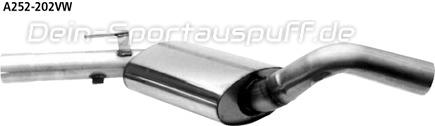 Bastuck Edelstahl Mittelschalldämpfer Volkswagen Golf 3 Variant