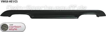 Bastuck Heckschürzeneinsatz Carbon-Optik für Doppel-Endrohre Volkswagen Golf 6 1.6l FSI 75 KW