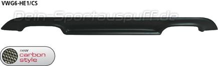 Bastuck Heckschürzeneinsatz Carbon-Optik für Doppel-Endrohre Volkswagen Golf 6 Turbo