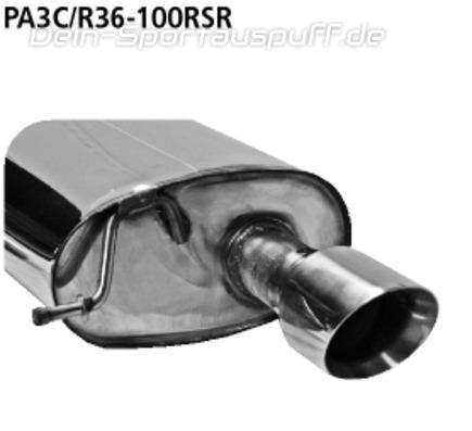 Bastuck Edelstahl Sportauspuff rechts (für Duplex Anlagen) Volkswagen Passat 3C 3.2l V6 + R36 3.6l V6 inkl. CC 100mm rund scharf abgeschrägt ohne Absorber
