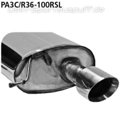 Bastuck Edelstahl Sportauspuff links (für Duplex Anlagen) Volkswagen Passat 3C 3.2l V6 + R36 3.6l V6 inkl. CC 100mm rund scharf abgeschrägt ohne Absorber