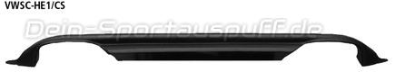 Bastuck Heckschürzeneinsatz Carbon-Optik für Doppel-Endrohre Volkswagen Scirocco 3 Diesel