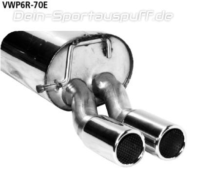 Bastuck Edelstahl Sportauspuff inkl. Verbindungsrohr Audi A1 8X 2x70mm rund eingerollt gerade mit Absorber