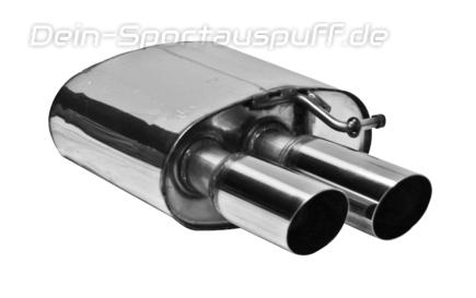Bastuck Edelstahl Duplex Sportauspuff inkl. Verbindungsrohr Audi A4 u. A5 B8 6 Zyl. Turbo + S4 je 2x76mm rund scharf abgeschrägt ohne Absorber