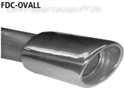 Bastuck Edelstahl Sportauspuff inkl. Verbindungsrohr Ford Cougar 6 Zylinder 120x80mm oval eingerollt gerade mit Absorber