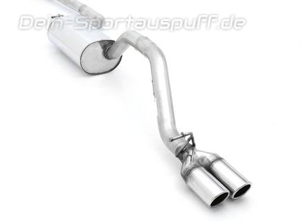 Bastuck Edelstahl Racing-Komplettanlage ab Kat mit ESD Ford Focus 2 Facelift ab Bj.07 2x76mm rund eingerollt abgeschrägt ohne Absorber