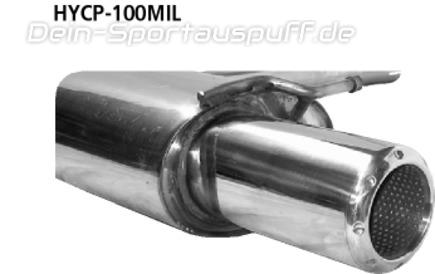 Bastuck Edelstahl Duplex Sportauspuff inkl. Verbindungsrohr Hyundai Coupe GK 6 Zyl. je 100mm Audi TT Design gerade mit Absorber
