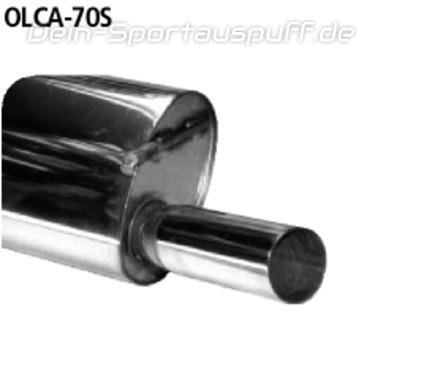 Bastuck Edelstahl Sportauspuff inkl. Verbindungsrohr Opel Corsa A inkl. GSi 70mm rund scharf gerade ohne Absorber