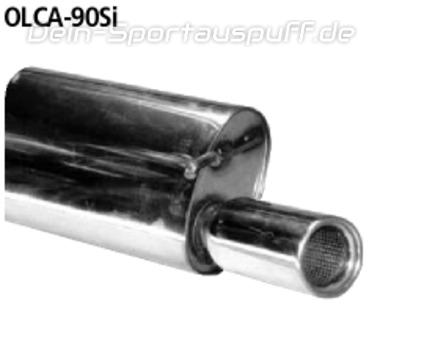Bastuck Edelstahl Sportauspuff-Komplettanlage ab Kat Opel Corsa A inkl. GSi 90mm rund eingerollt gerade mit Absorber