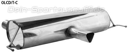 Bastuck Edelstahl Sportauspuff Mittig inkl. Verbindungsrohr Opel Corsa D OPC