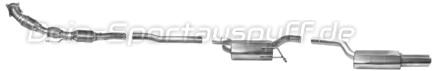 Bastuck Edelstahl Sportauspuff-Komplettanlage inkl. Kat VW Passat 3C u. 3CC Turbo 2x76mm rund scharf abgeschrägt ohne Absorber