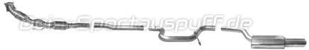 Bastuck Edelstahl Racing-Komplettanlage inkl. Kat VW Passat 3C u. 3CC Turbo 2x76mm rund scharf abgeschrägt ohne Absorber