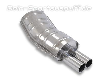 Eisenmann Edelstahl Sportauspuff BMW 3er E36 Limo Coupe Cabrio Touring 325i 328i 2x70mm rund scharf gerade