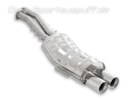 Eisenmann Edelstahl Sportauspuff inkl. Verbindungsrohr BMW 3er E36 M3 2x83mm rund scharf gerade