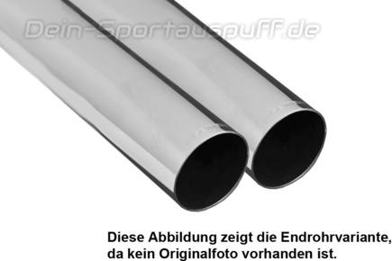 Eisenmann Edelstahl Sportauspuff BMW 7er E32 730i 735i 2x70mm rund scharf gerade