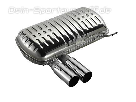 Eisenmann Edelstahl Sportauspuff RACE-Version BMW 3er E92 E93 Coupe & Cabrio 320i ohne Flansch 2x76mm rund scharf gerade