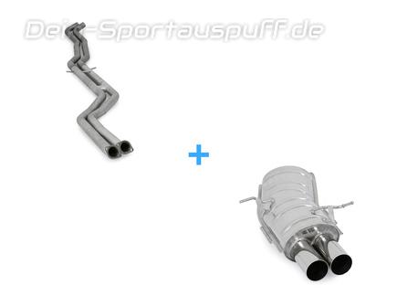 Eisenmann Racing-Komplettanlage ab Kat BMW 3er E46 Limo Touring Coupe Cabrio 320i 325i 330i 2x83mm rund scharf gerade