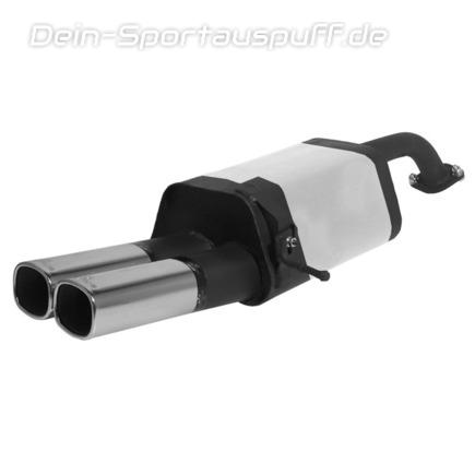 Remus Edelstahl Sportauspuff Mazda 323 Sedan BJ 2x92x78mm viereckig eingerollt